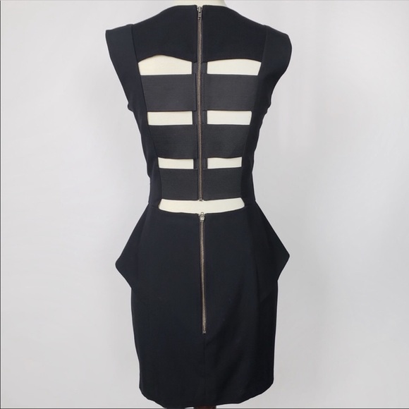 Michelle Mason Peplum Bandage Dress Size 0 - Picture 4 of 8